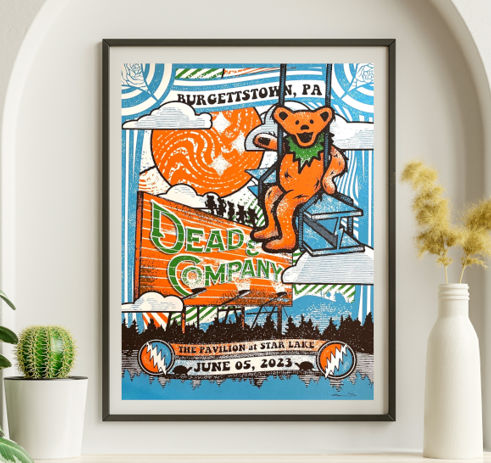 Dead and Company - Star Lake Pavilion Burgettstown PA June 5 2023 – Live Concert Poster Wall Art Print – 131386