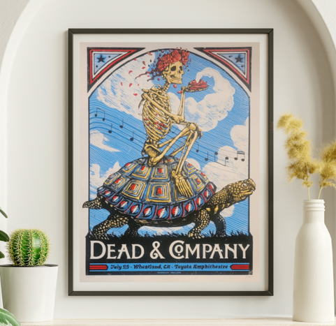 Dead and Company - Toyota Amphitheater Wheatland CA July 29 2016 – Live Concert Poster Wall Art Print – 131389