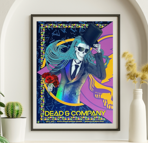 Dead and Company - Nassau Veterans Coliseum Uniondale NY FOIL November 5 2019 FOIL – Live Concert Poster Wall Art Print – 131439