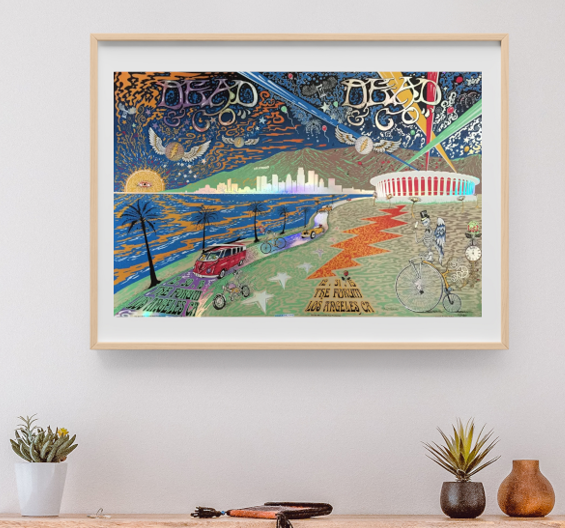 Dead and Company - The Forum Los Angeles CA December 30 2015 FOIL FULLSHEET – Live Concert Poster Wall Art Print - 131356
