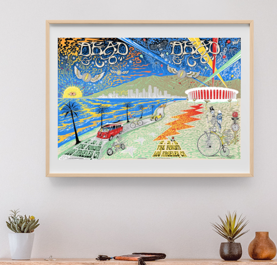 Dead and Company - The Forum Los Angeles CA December 30 2015 FULLSHEET – Live Concert Poster Wall Art Print - 131355