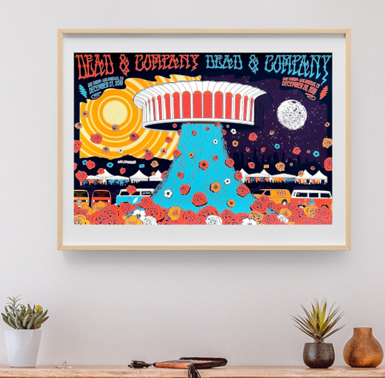 Dead and Company - The Forum Los Angeles CA December 27 2019 FULLSHEET – Live Concert Poster Wall Art Print - 131349