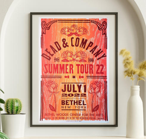 Dead and Company - Bethel Woods Center Bethel NY July 1 2022 – Live Concert Poster Wall Art Print - 131419
