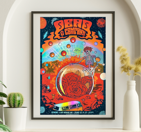 Dead and Company - Sphere Las Vegas NV June 13 2024 FOIL – Live Concert Poster Wall Art Print - 131399