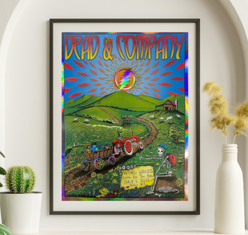 Dead and Company - Bethel Woods Center Bethel NY July 1 2022 FOIL – Live Concert Poster Wall Art Print - 131128