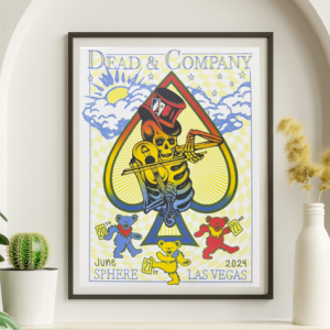 Dead and Company - Sphere Las Vegas NV June 20 2024 – Live Concert Poster Wall Art Print - 131190