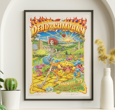 Dead and Company - Cornell University Ithaca NY May 8 2023 - Live Concert Poster Wall Art Print - 131163