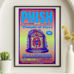 Phish - Portland Meadows Portland OR July 15 1998 – Live Concert Poster Wall Art Print - 172081