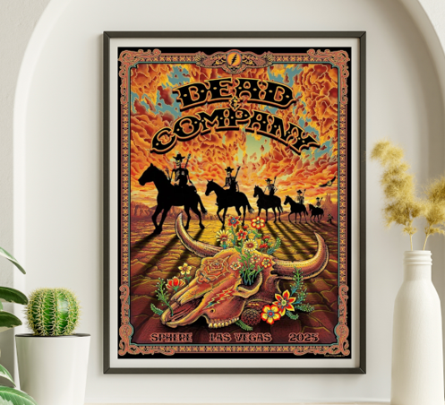 Dead and Company - 2025 Sphere Las Vegas NV - Live Concert Poster Wall Art Print - 131155