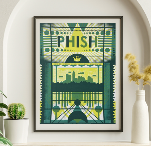 Phish - Verizon Wireless Amphitheater Charlotte NC July 2 2010 - Live Concert Poster Wall Art Print - 172113