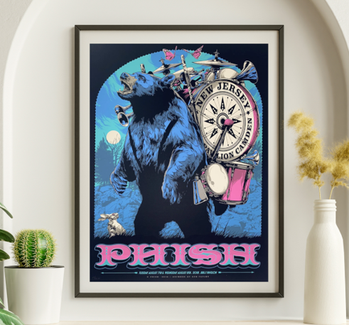 Phish - BB&T Pavilion Camden NJ August 7 2018 - Live Concert Poster Wall Art Print - 172118