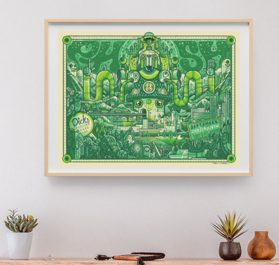 Phish - Dicks Sporting Goods Denver CO September 2 2016 - Live Concert Poster Wall Art Print - 172119