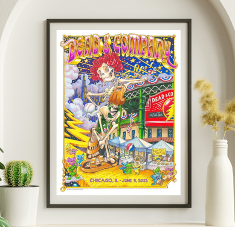 Dead and Company - Chicago IL, June 9 2023 - Live Concert Poster Wall Art Print - 131167