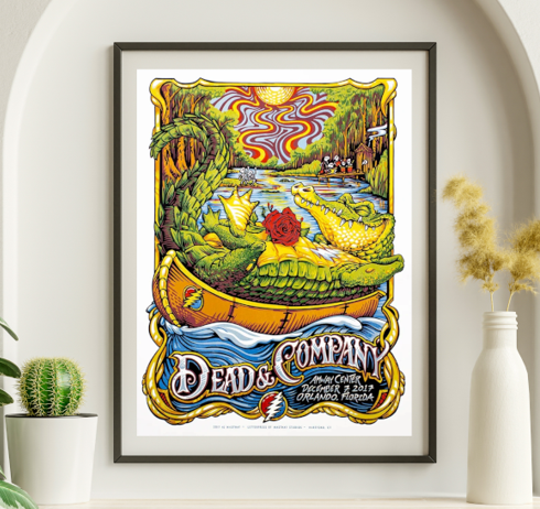 Dead and Company - Amway Center Orlando FL December 7 2017 - Live Concert Poster Wall Art Print - 131168