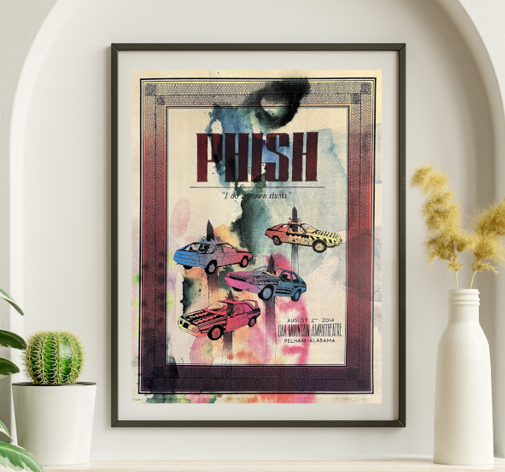 Phish - Oak Mountain Amphitheater Pelham AL August 2 2014 - Live Concert Poster Wall Art Print - 172148
