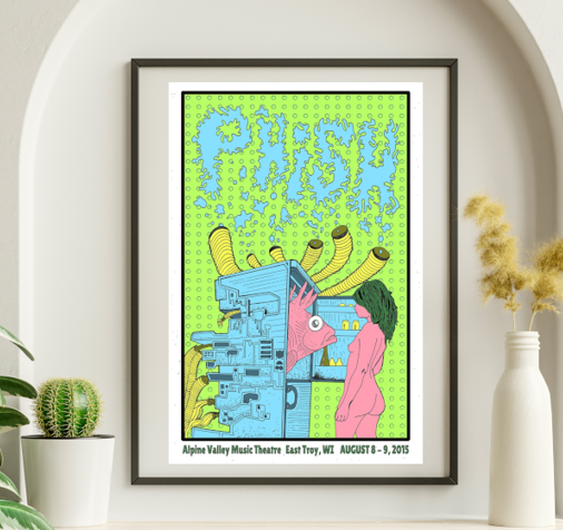 Phish - Alpine Valley Music Theater East Troy WI August 8 2015 – Live Concert Poster Wall Art Print - 172152