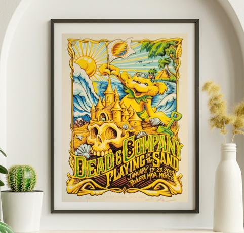 Dead and Company - Riviera Maya Mexico January 17 2019 - Live Concert Poster Wall Art Print - 131172