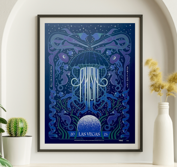 Phish - Sphere Las Vegas NV April 18 2024 - Live Concert Poster Wall Art Print - 172174