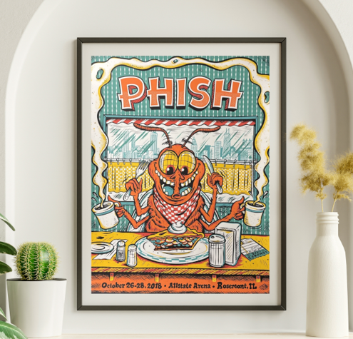 Phish - Allstate Arena Rosemont IL October 26 2018 - Live Concert Poster Wall Art Print - 172196