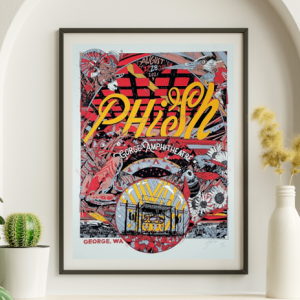 Phish - Gorge Amphitheater George WA August 27 2021 RED VARIANT - Live Concert Poster Wall Art Print - 172204