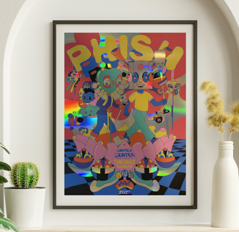 Phish - United Center Chicago IL July 18 2025 FOIL - Live Concert Poster Wall Art Print - 172217