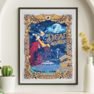 Dead and Company - Coastal Credit Union Raleigh NC June 1 2023 - Live Concert Poster Wall Art Print - 131177