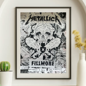 Metallica - Fillmore SF CA December 9 2011 - Live Concert Poster Wall Art Print - 158001