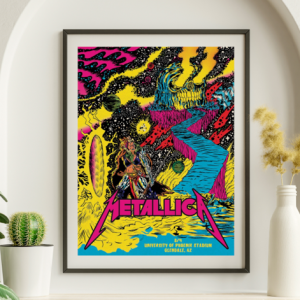 Metallica - Univ Phoenix Stadium Glendale AZ August 4 2017 - Live Concert Poster Wall Art Print - 158021
