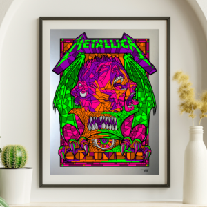 Metallica - Mapfre Stadium Columbus, OH May 21 2017 CHROME VARIANT - Live Concert Poster Wall Art Print - 158027