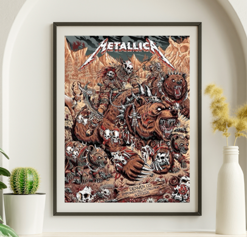 Metallica - Empower Field Mile High Denver CO June 27 2025 - Live Concert Poster Wall Art Print - 158041