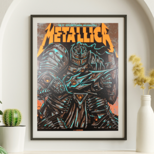 Metallica - Unipol Arena Bologna Italy February 12 2018 ORANGE VARIANT - Live Concert Poster Wall Art Print - 158044