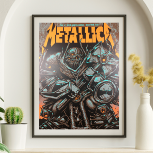 Metallica - Unipol Arena Bologna Italy February 14 2018 ORANGE VARIANT - Live Concert Poster Wall Art Print - 158045