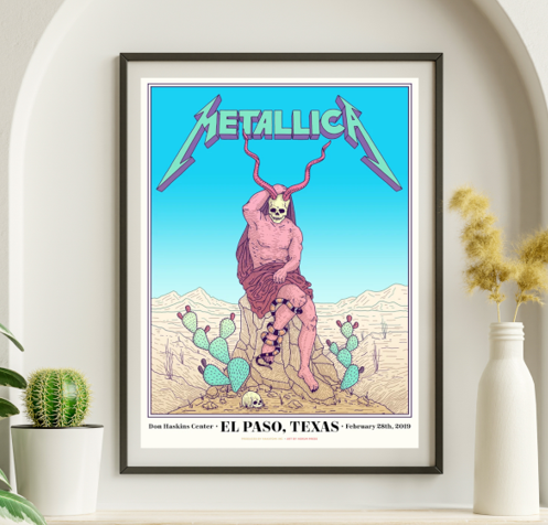 Metallica - Don Haskins Center El Paso TX February 28 2019 - Live Concert Poster Wall Art Print - 158050