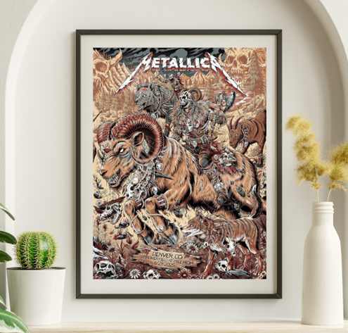 Metallica - Empower Field Mile High Denver CO June 29 2025 - Live Concert Poster Wall Art Print - 158051