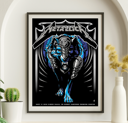 Metallica - Denny Sanford Center Sioux Falls SD September 11 2018 - Live Concert Poster Wall Art Print - 158058