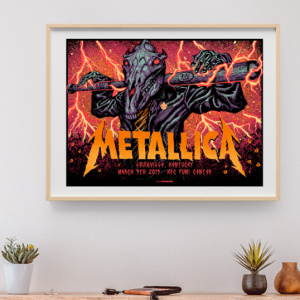 Metallica - Yumi Center Louisville KY March 9 2019 ORANGE VARIANT - Live Concert Poster Wall Art Print - 158061