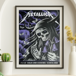 Metallica - Hockenheim Germany June 24 2022 PURPLE VARIANT - Live Concert Poster Wall Art Print - 158065