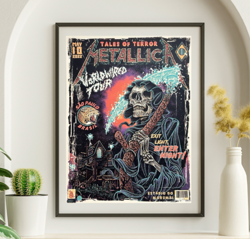 Metallica - Estadio Do Morumbi San Paolo Brazil May 10 2022 - Live Concert Poster Wall Art Print - 158075