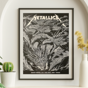 Metallica - Altice Arena Lisbon Portugal February 1 2018 - Live Concert Poster Wall Art Print - 158077