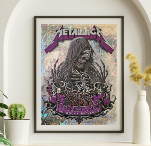 Metallica - Northwest Stadium Landover MD May 28 2005 FOIL - Live Concert Poster Wall Art Print - 158079