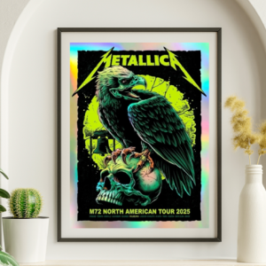 Metallica - North American Tour 3 2025 Philadelphia FOIL - Live Concert Poster Wall Art Print - 158080