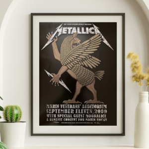 Metallica - Marin Veterans Auditorium Marin CA September 11 2009 - Live Concert Poster Wall Art Print - 158081