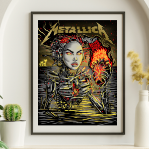 Metallica - Petco Park San Diego CA August 6 2017 GOLD VARIANT - Live Concert Poster Wall Art Print - 158085