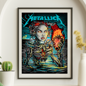 Metallica - Petco Park San Diego CA August 6 2017 BLUE VARIANT - Live Concert Poster Wall Art Print - 158086