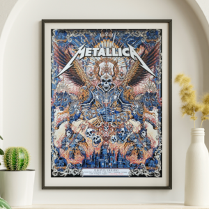Metallica - European Tour 2023 BLUE VARIANT - Live Concert Poster Wall Art Print - 158089