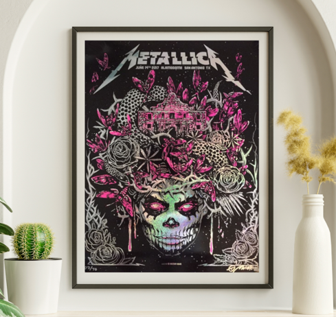 Metallica - Alamodome San Antonia TX June 14 2017 SPECKLE FOIL - Live Concert Poster Wall Art Print - 158095