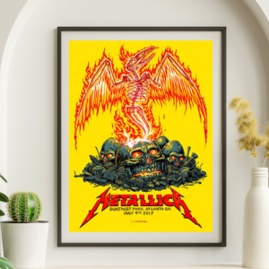 Metallica - Suntrust Park Atlanta GA July 9, 2017 YELLOW VARIANT - Live Concert Poster Wall Art Print - 158098