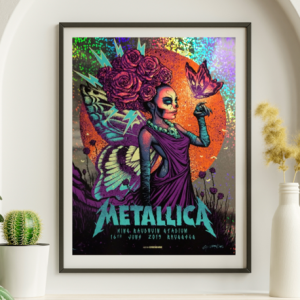 Metallica - King Baudyvin Stadium Brussels June 16 2019 FOIL - Live Concert Poster Wall Art Print - 158103