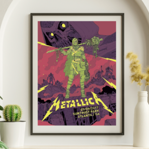 Metallica - Suntrust Park Atlanta GA July 9, 2017 - Live Concert Poster Wall Art Print - 158106