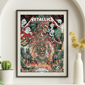 Metallica - Estadio GNP Seguros Mexico City Mexico September 27, 2024 - Live Concert Poster Wall Art Print - 158108